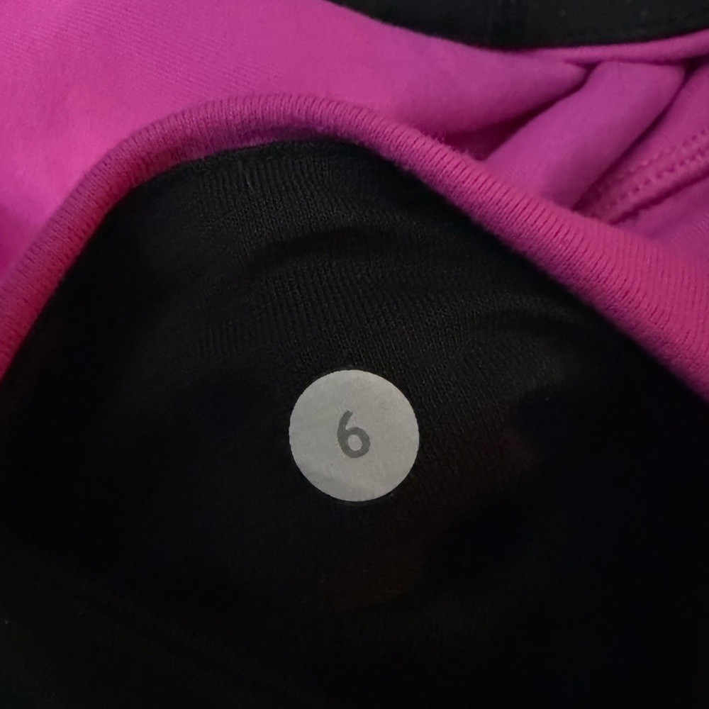 Lululemon Wunder Under Luon Reversible Leggings Black & Raspberry Pink Size 6 - Picture 3 of 7